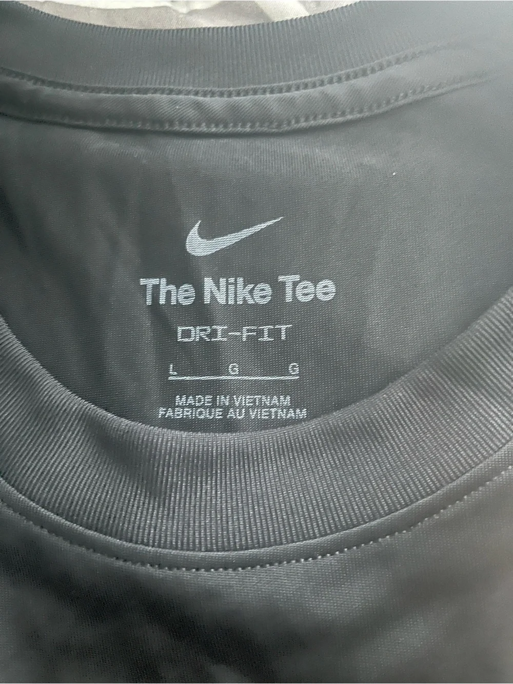 Nike Men’s Black Short-Sleeve Logo Tee with Olive Accent
